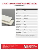 1131_3 Ply 150# EM White PVC-RMV x Bare