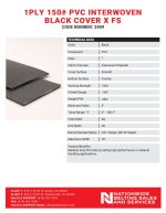 3409 - 1 ply 150# PVC Interwoven Black Cover x FS
