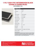 3449 - 1 ply 250# PVC Interwoven Black Cover x Cover FR-SC