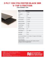 4406 - 3 ply 150# Polyester Black SBR V-Top x Friction