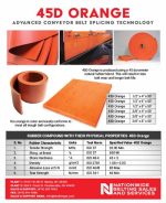 45D orange rubber belt splicing