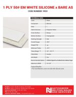 9920_1 Ply 50# EM White Silicone x Bare AS conveyor belt material