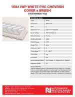 9922_100# IWP White PVC Chevron Cover x Brush conveyor belt material