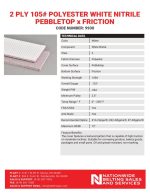 9930_2 Ply 105# Polyester White Nitrile Pebbletop x Friction conveyor belt material