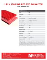 9991 - 1 Ply 170# IWP Red PVC Roughtop