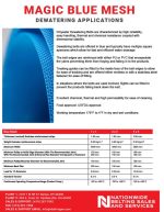 Magic blue mesh dewatering applications